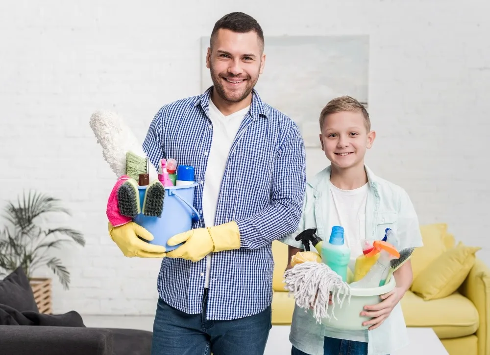Professional deep cleaning team in Dubai